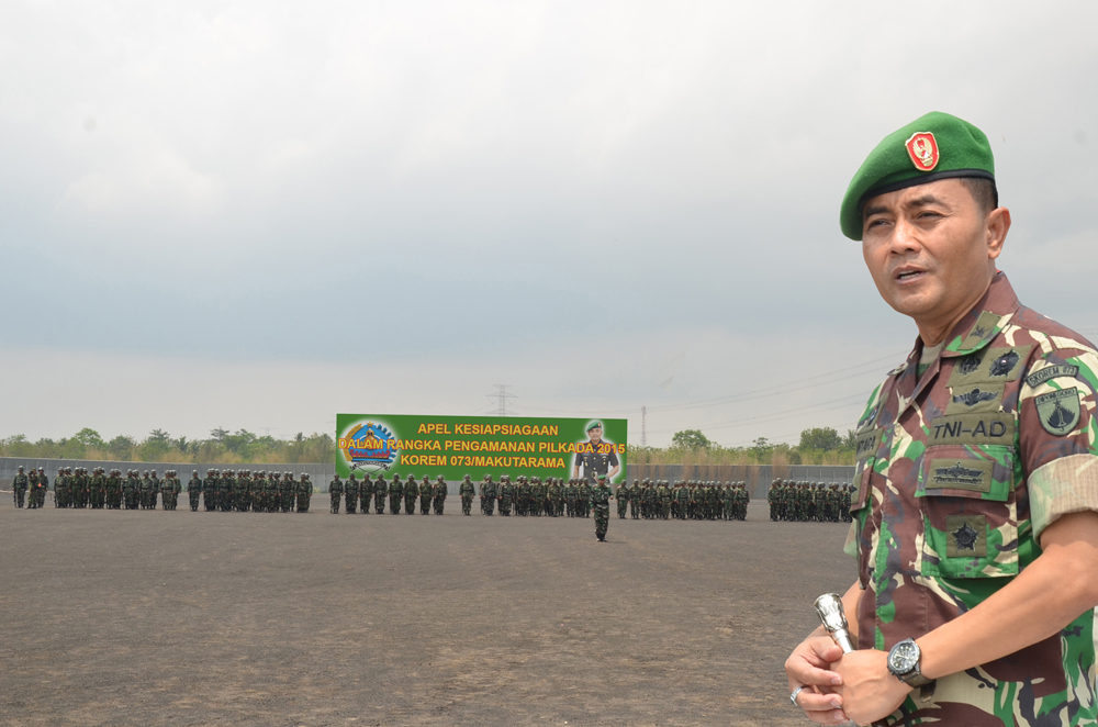 Danrem Pimpin Gelar Pasukan Pam Pilkada 2015